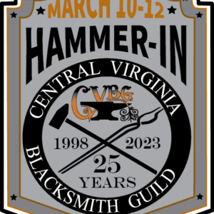 Logo for the 25th Anniversary Hammer-In for the Central Virginia Blacksmith Guild